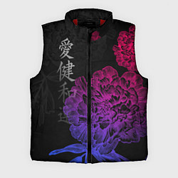 Мужской жилет Neon flowers - japanese art, цвет: 3D-красный