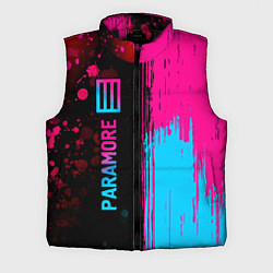 Мужской жилет Paramore - neon gradient: по-вертикали, цвет: 3D-черный