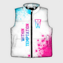 Мужской жилет Within Temptation neon gradient style: надпись, си