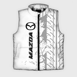 Мужской жилет Mazda speed на светлом фоне со следами шин: по-вер, цвет: 3D-черный