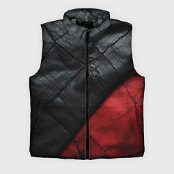 Мужской жилет Черно - красная кожа, цвет: 3D-светло-серый