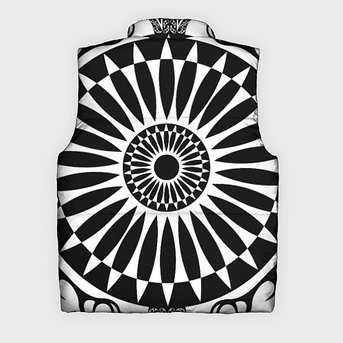 Мужской жилет Черно белый узор с радиусами / 3D-Красный – фото 2