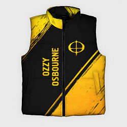Мужской жилет Ozzy Osbourne - gold gradient: надпись, символ, цвет: 3D-черный
