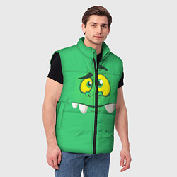 Мужской жилет Мультяшное лицо монстра, цвет: 3D-черный — фото 2