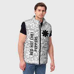 Мужской жилет Red Hot Chili Peppers glitch на светлом фоне: надп, цвет: 3D-черный — фото 2