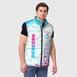 Мужской жилет Berserk neon gradient style: надпись, символ, цвет: 3D-черный — фото 2