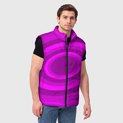 Мужской жилет Розовые овалы, цвет: 3D-черный — фото 2