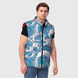 Мужской жилет Sea waves, цвет: 3D-красный — фото 2