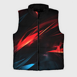 Мужской жилет Red black abstract, цвет: 3D-черный