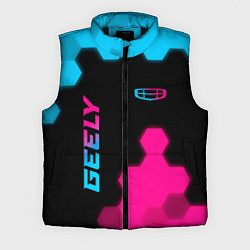 Мужской жилет Geely - neon gradient: надпись, символ, цвет: 3D-черный