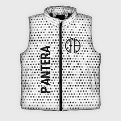 Мужской жилет Pantera glitch на светлом фоне: надпись, символ