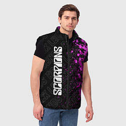Мужской жилет Scorpions rock legends: по-вертикали, цвет: 3D-черный — фото 2