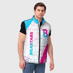 Мужской жилет Beastars neon gradient style: надпись, символ, цвет: 3D-черный — фото 2