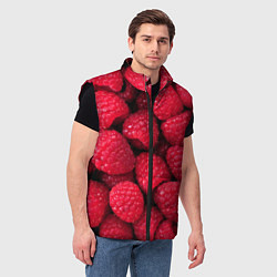 Мужской жилет Малина - паттерн, цвет: 3D-черный — фото 2