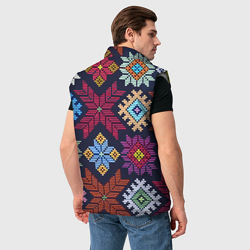 Мужской жилет Орнамент удмуртский / 3D-Светло-серый – фото 4