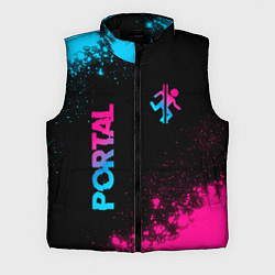 Мужской жилет Portal - neon gradient: надпись, символ, цвет: 3D-черный