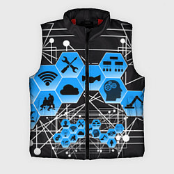 Мужской жилет Виртуальный мир, цвет: 3D-красный