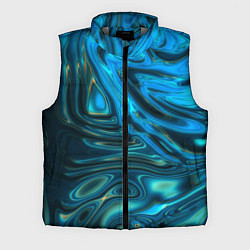 Мужской жилет Абстракция плазма сине-голубой, цвет: 3D-светло-серый