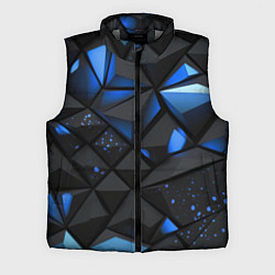 Мужской жилет Blue black texture, цвет: 3D-светло-серый