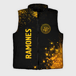 Мужской жилет Ramones - gold gradient: надпись, символ, цвет: 3D-черный