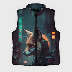Мужской жилет Кибернетический лис, цвет: 3D-светло-серый