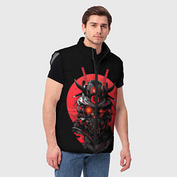 Мужской жилет Демонический самурай, цвет: 3D-светло-серый — фото 2
