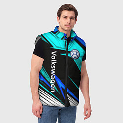 Мужской жилет Фольцваген - sport uniform, цвет: 3D-светло-серый — фото 2