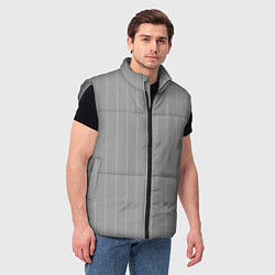 Мужской жилет Благородный серый полосатый, цвет: 3D-светло-серый — фото 2