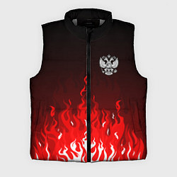 Мужской жилет Герб РФ - красное пламя