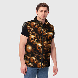 Мужской жилет Медные черепа, цвет: 3D-светло-серый — фото 2