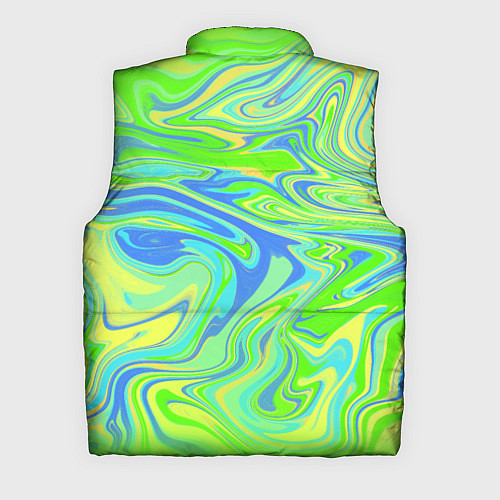 Мужской жилет Неоновая абстракция волны / 3D-Светло-серый – фото 2