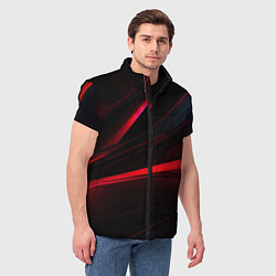 Мужской жилет Red lighting black background, цвет: 3D-красный — фото 2