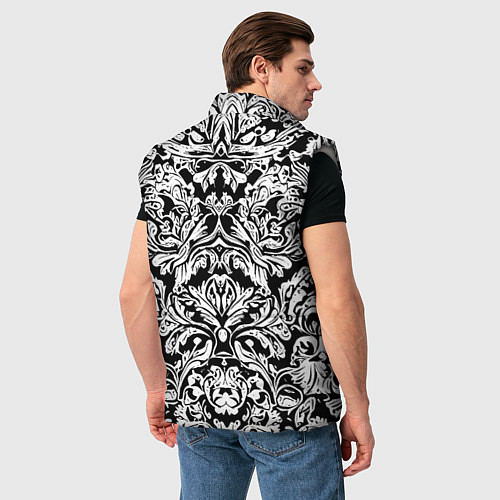 Мужской жилет Floral pattern - irezumi - neural network / 3D-Светло-серый – фото 4