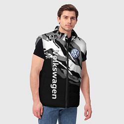 Мужской жилет Фольцваген - белый камуфляж, цвет: 3D-светло-серый — фото 2