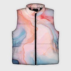 Мужской жилет Розовый рассвет абстрактный узор, цвет: 3D-черный