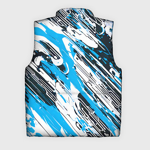 Мужской жилет Спонтанные брызги голубые / 3D-Красный – фото 2