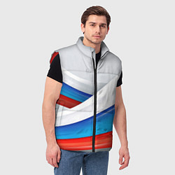 Мужской жилет Российские флаги, цвет: 3D-красный — фото 2