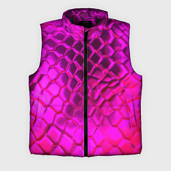 Мужской жилет Объемные розовые соты, цвет: 3D-черный