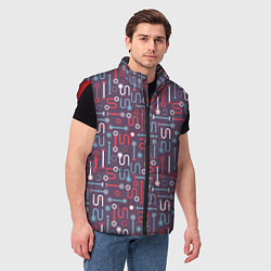 Мужской жилет Геометрические детальки, цвет: 3D-красный — фото 2