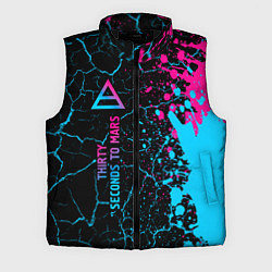 Мужской жилет Thirty Seconds to Mars - neon gradient: по-вертика, цвет: 3D-черный