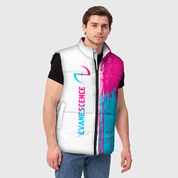 Мужской жилет Evanescence neon gradient style: по-вертикали, цвет: 3D-черный — фото 2