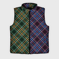 Мужской жилет Паттерн клетка ромбики, цвет: 3D-черный
