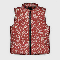 Мужской жилет Осень - бордовый 2, цвет: 3D-черный