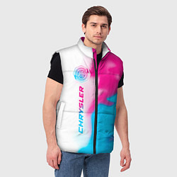 Мужской жилет Chrysler neon gradient style: по-вертикали, цвет: 3D-черный — фото 2