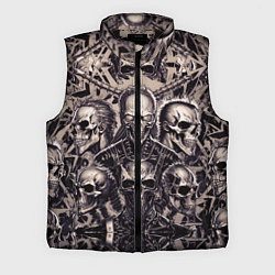Мужской жилет Татуировка черепов, цвет: 3D-черный