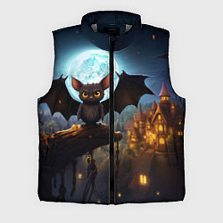 Мужской жилет Летучая мышка на фоне луны и замка