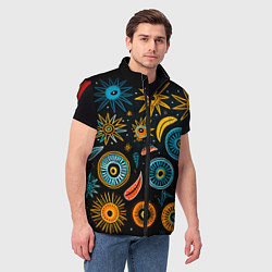 Мужской жилет Африканский узор - нейросеть, цвет: 3D-красный — фото 2