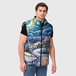 Мужской жилет Новогоднее настроение, цвет: 3D-светло-серый — фото 2