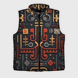 Мужской жилет Абстрактный паттерн в славянском стиле на тёмном ф