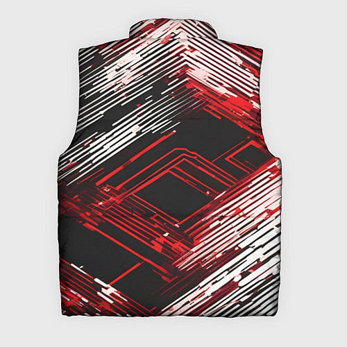 Мужской жилет Киберпанк линии белые и красные / 3D-Красный – фото 2